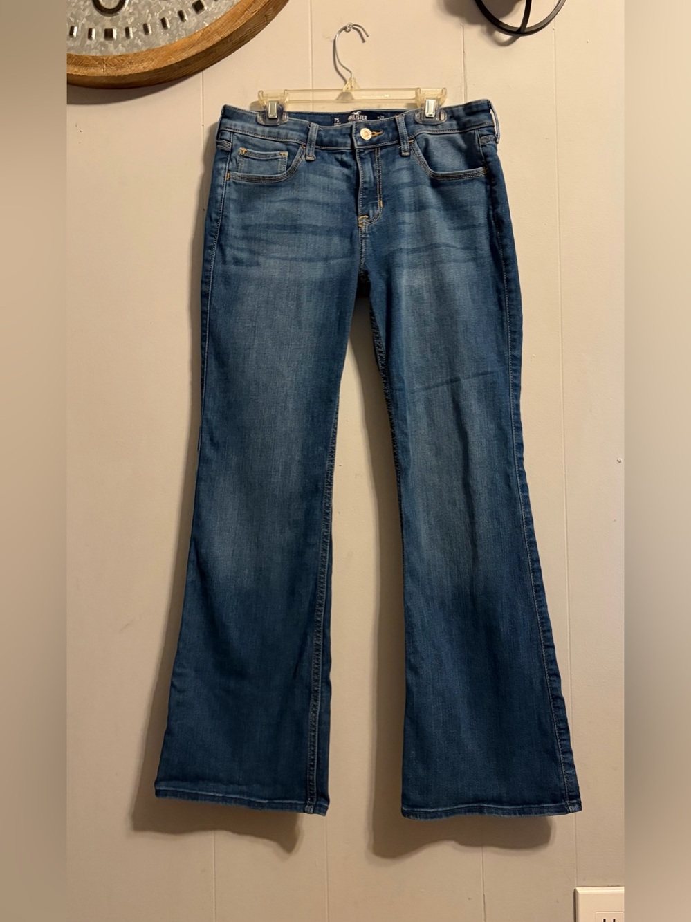 Hollister Medium Blue Bootcut Leg Jeans Low Rise